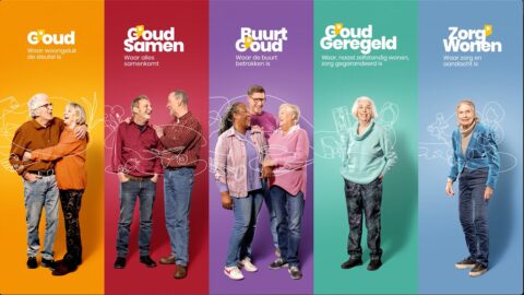 Posters met de nieuwe visuele identiteit en bijpassende merkbelofte en tagline