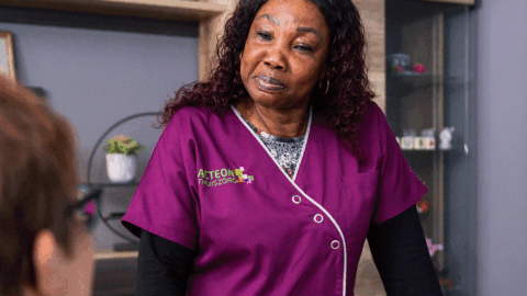 Foto van thuiszorgmedewerker